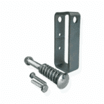 Speed Rack Target hanger is used on a horizontal 2x4 piece of wood, to mount a steel static target to. Includes a carriage bolt with spring to attach the target to and two hex screws to anchor the target to the 2x4.