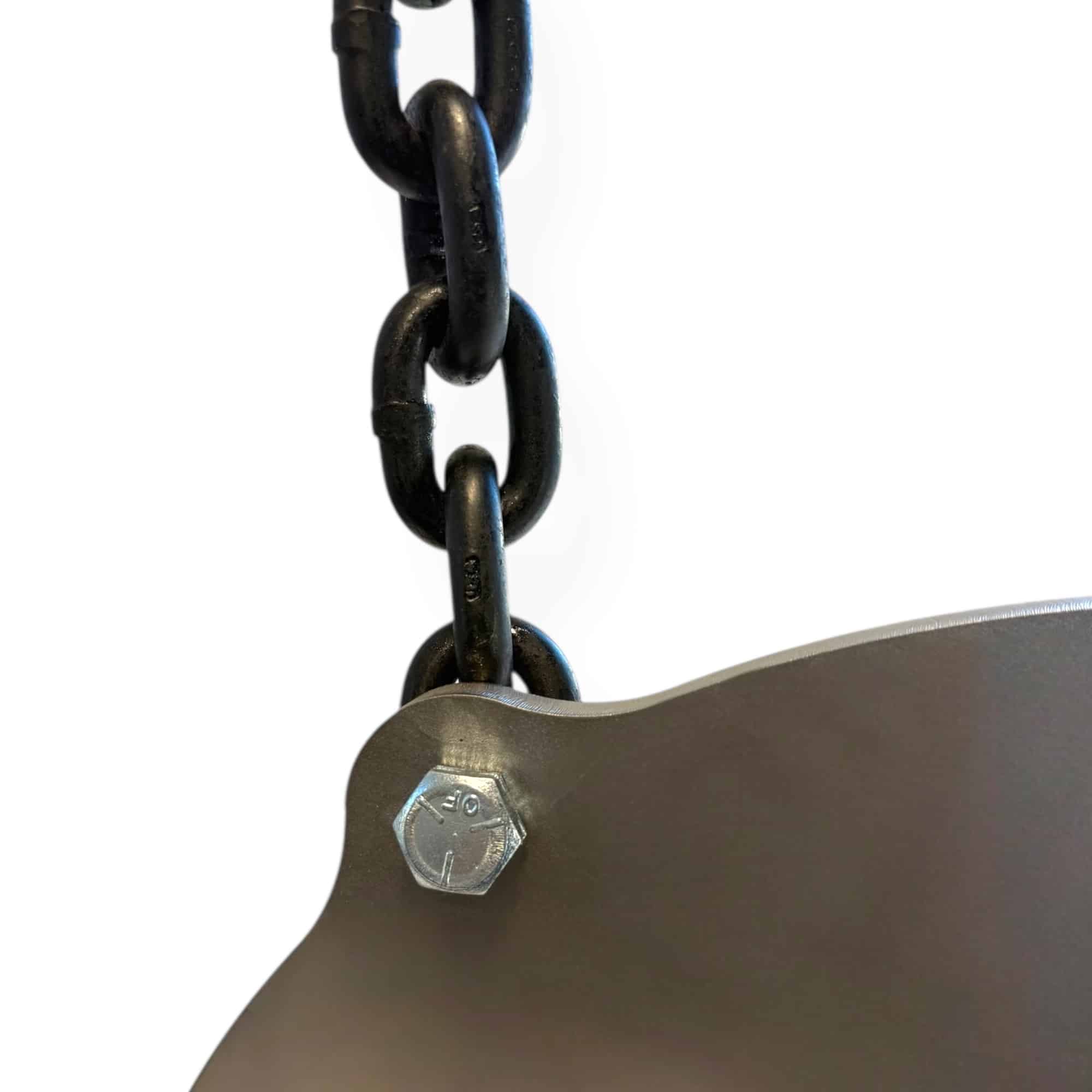 Steel chain mounting kit hardware front