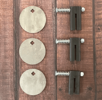 3/8" Steel Target 5" Static and T Post Hanger 3-pack