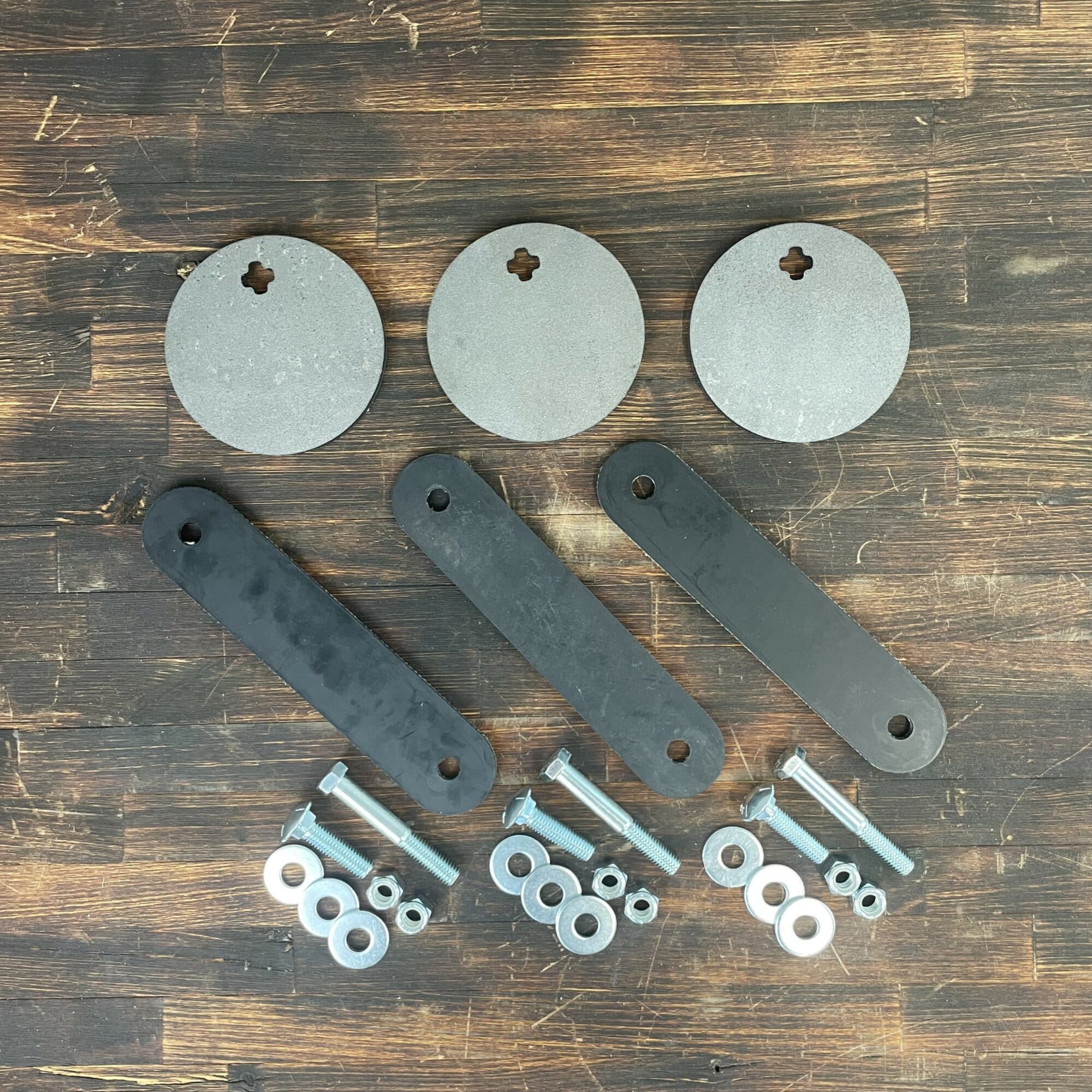 Steel Shooting Targets – 1/2″ AR500 – 5″ with strap – 3 Pack